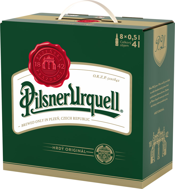 Pilsner Urquell Světlý ležák pivo multipack 8x500ml sklo