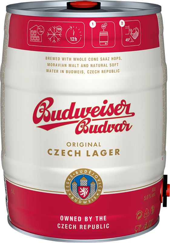 Budějovický Budvar Original Světlý ležák pivo 5l soudek