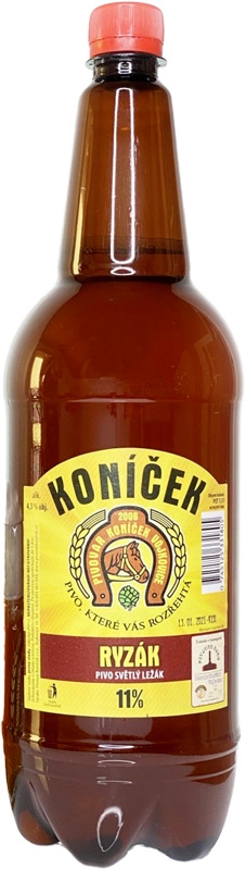 Pivovar Koníček 11 Ryzák Světlý ležák pivo 1,5l PET