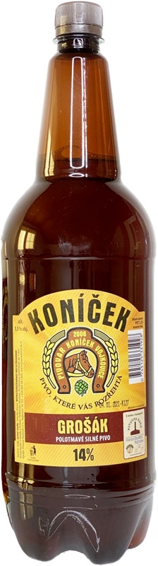 Pivovar Koníček Grošák Speciální polotmavé pivo 1,5l PET