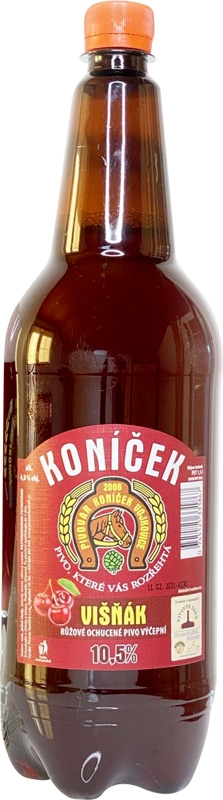Pivovar Koníček Višňák Světlé výčepní pivo s višní 1,5l PET