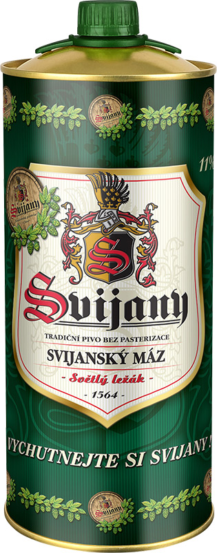 Svijanský Máz Světlý ležák pivo 2l plech