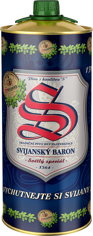 Svijanský Baron Světlý speciál pivo 2l plech