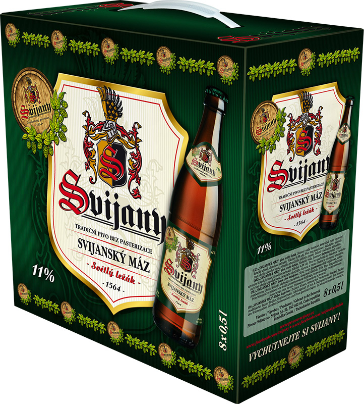 Svijanský Máz Světlý ležák pivo multipack 8x500ml sklo