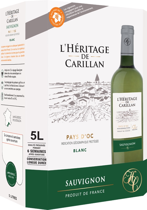 L'Héritage de Carillan Sauvignon Blanc BiB 5l