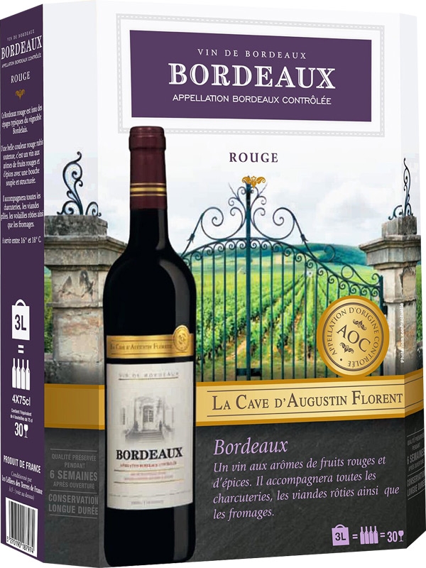 La Cave d'Augustin Florent Bordeaux Rouge 3l BiB