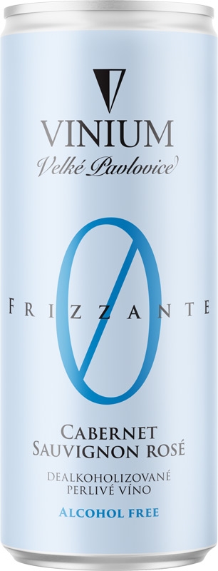 Vinium Velké Pavlovice Frizzante Cabernet Sauvignon Rosé nealko 250ml plech