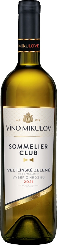 Víno Mikulov Sommelier Club Veltlínské zelené výběr z hroznů 750ml