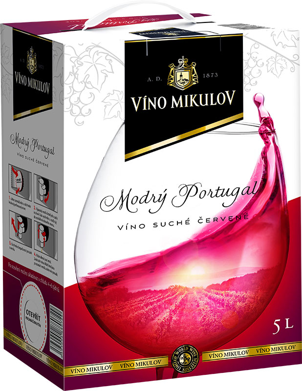 Víno Mikulov Modrý Portugal 5l BiB