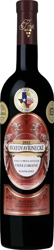 Vinařství Krist Svatovavřinecké výběr z hroznů 750ml