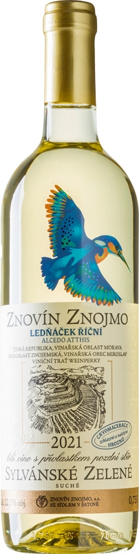 Znovín Znojmo Sylvánské zelené pozdní sběr 21 1333 Ledňáček říční 750ml
