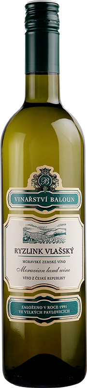 Baloun Ryzlink vlašský moravské zemské víno 750ml