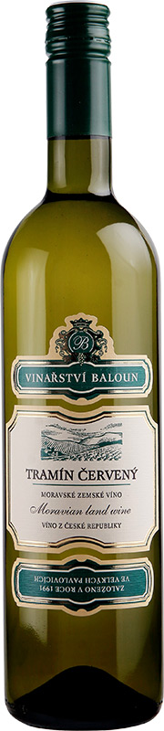 Baloun Tramín červený moravské zemské víno 750ml