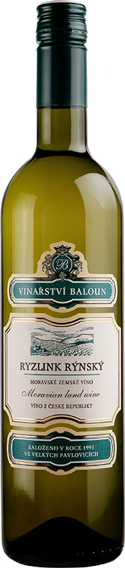Baloun Ryzlink rýnský moravské zemské víno 750ml
