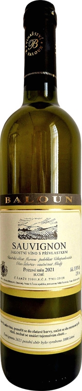 Baloun Sauvignon pozdní sběr 21 750ml
