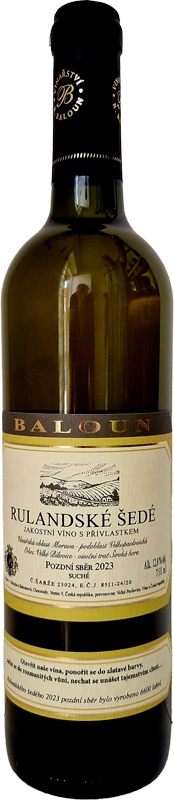 Baloun Rulandské šedé pozdní sběr 23 750ml
