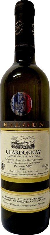 Baloun Chardonnay pozdní sběr 22 750ml