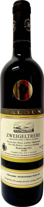 Baloun Zweigeltrebe pozdní sběr 21 750 ml