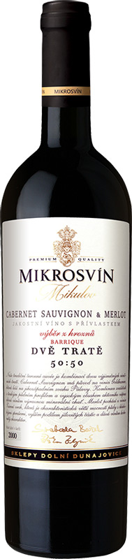 Mikrosvín Mikulov Dvě tratě Caber.Sauv.Merlot Barrique 23 Traditional Line 750ml
