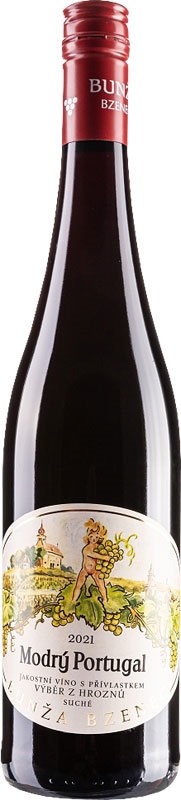 Vinařství Petr Bunža Modrý Portugal výběr z hroznů 21 750ml