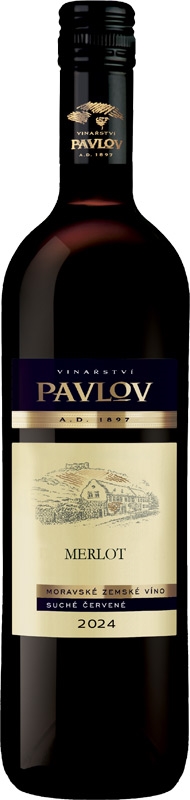 Pavlov Merlot moravské zemské víno 750ml