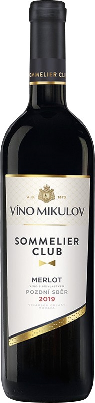 Víno Mikulov Sommelier Club Merlot pozdní sběr 750ml