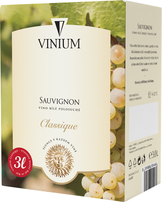 Vinium Velké Pavlovice Sauvignon 3l BiB