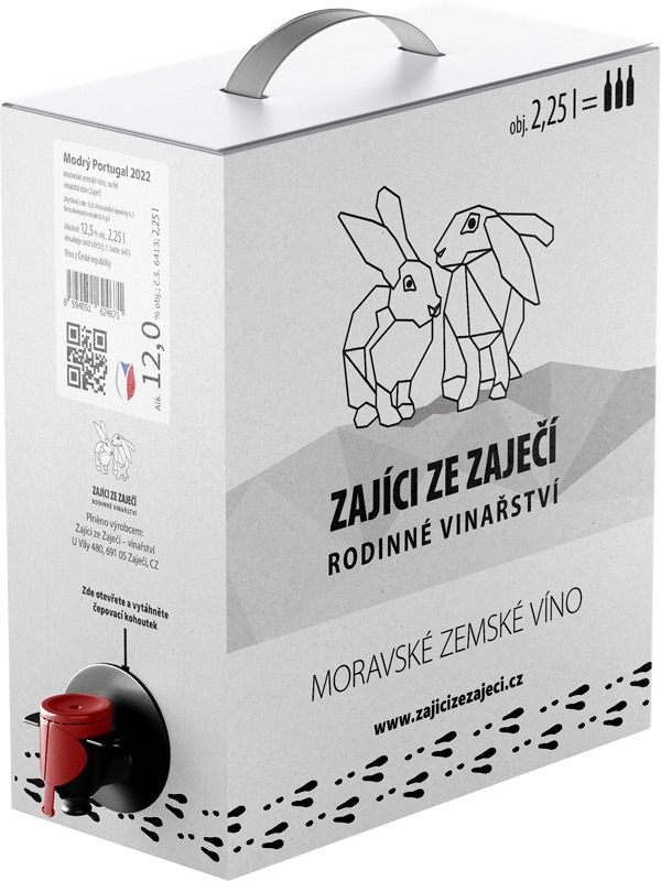 Rodinné vinařství Zajíci ze Zaječí Tramín červený moravské zemské víno 2,25l BiB
