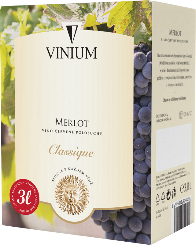 Vinium Velké Pavlovice Merlot 3l BiB