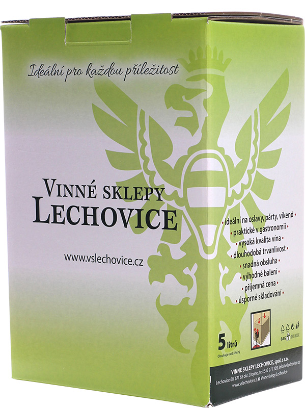 Vinné sklepy Lechovice Tramín červený moravské zemské víno BiB 5l
