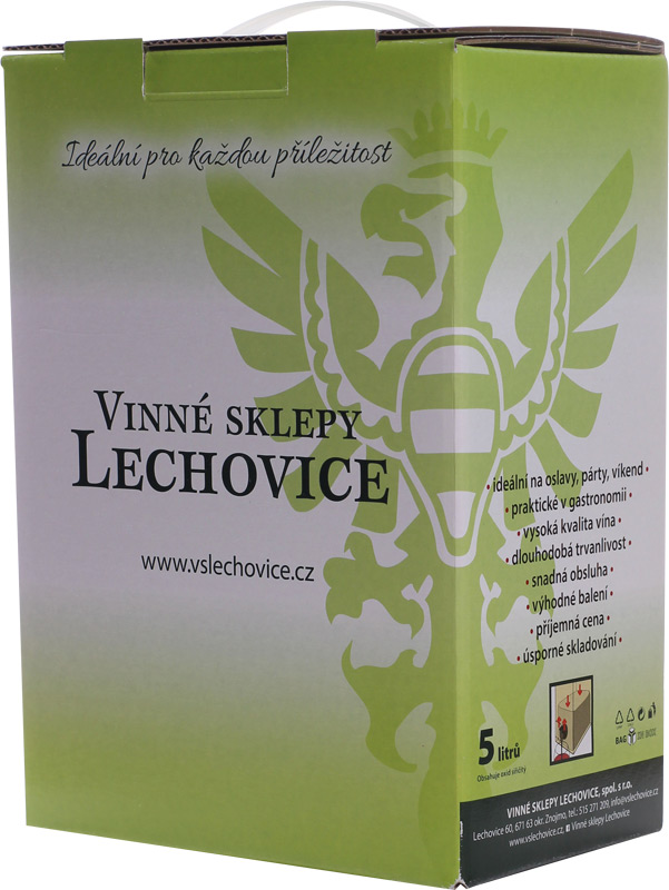 Vinné sklepy Lechovice Veltlínské zelené moravské zemské víno BiB 5l