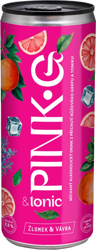 Zlomek&Vávra Pink G Tonic 250ml plech