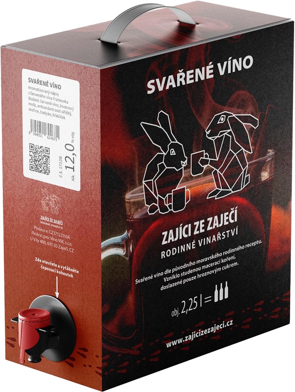 Rodinné vinařství Zajíci ze Zaječí Svařené víno 2,25l BiB