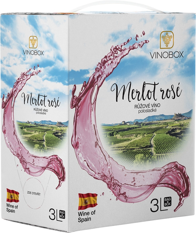 Vinobox Merlot rosé 3l BiB