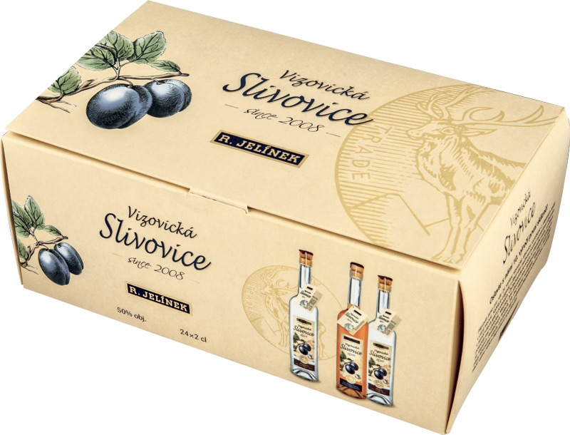 R.Jelínek Vizovická slivovice dárková sada 50% 24x20ml