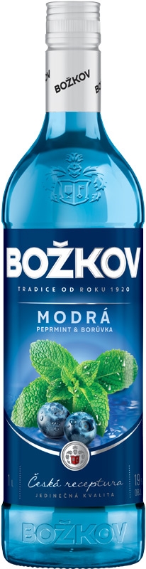 Božkov Modrá peprmint+borůvka 19% 1l