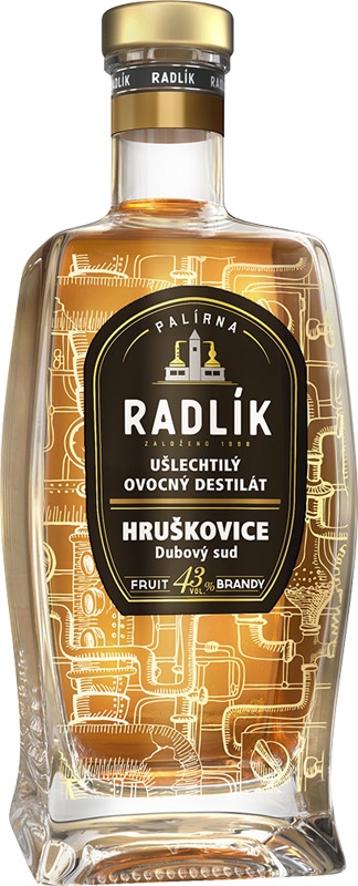 Palírna Radlík Hruškovice z dubového sudu 43% 500ml