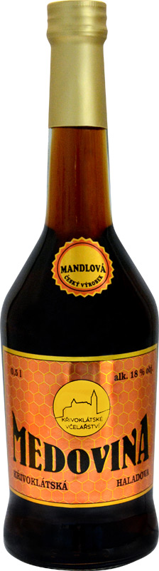 Křivoklátská Medovina Mandlová 18% 500ml