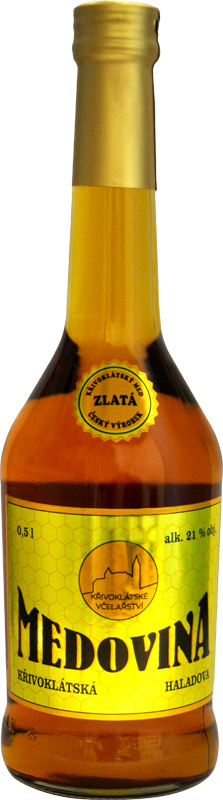 Křivoklátská Medovina Zlatá 21% 500ml