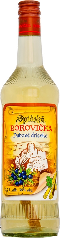 Spišská Borovička Dubové drievko 38% 700ml
