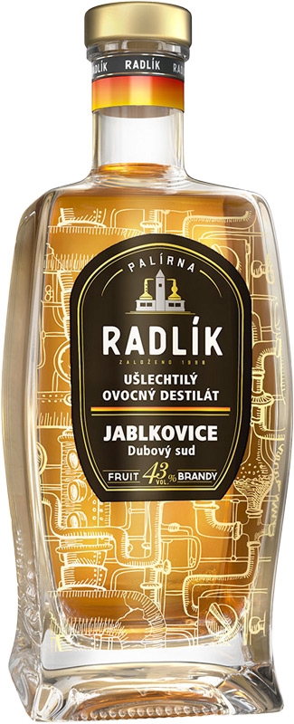 Palírna Radlík Jablkovice z dubového sudu 43% 500ml