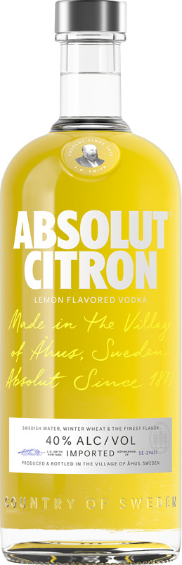 Absolut Citron Vodka 40% 1l