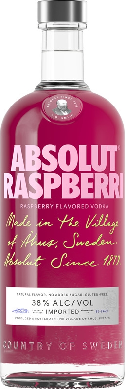 Absolut Raspberri Vodka 38% 1l