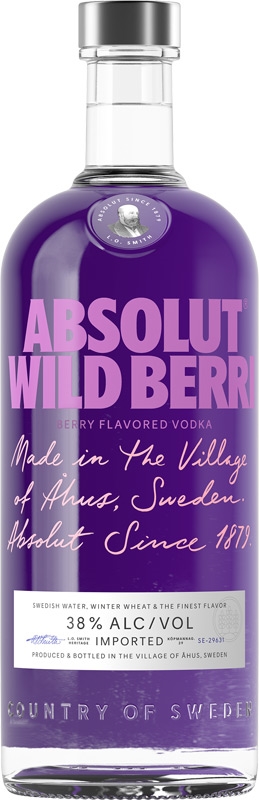 Absolut Wild Berri Vodka 38% 1l