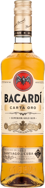 Bacardi Carta Oro Rum 37,5% 700ml