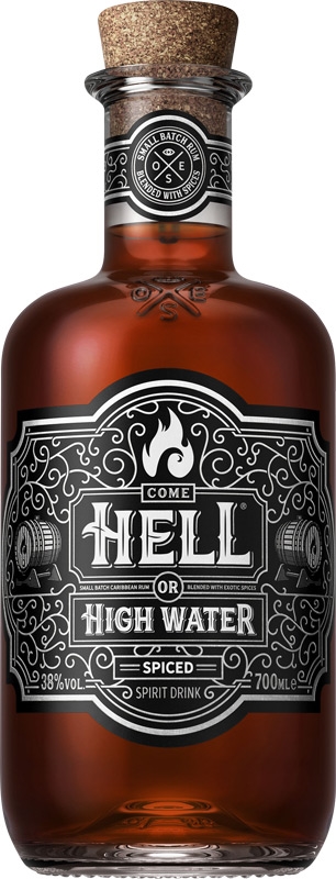 Hell or High Water Spiced Rum 38% 700ml
