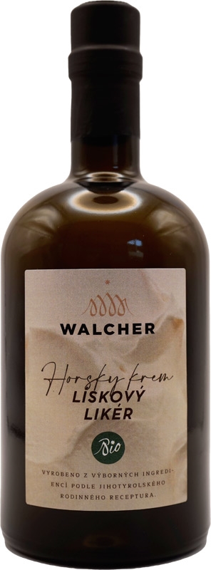 Walcher Moutain Crem Lískooříškový krémový likér 17% BIO 500ml