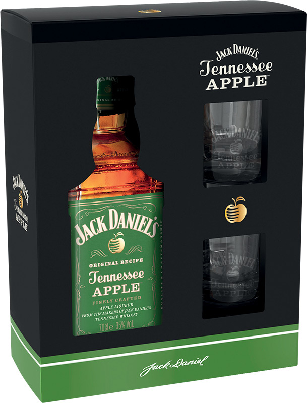 Jack Daniel's Tennessee Apple 35% 700ml + 2xsklo