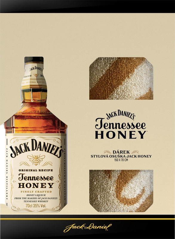Jack Daniel's Tennessee Honey 35% 700ml + osuška
