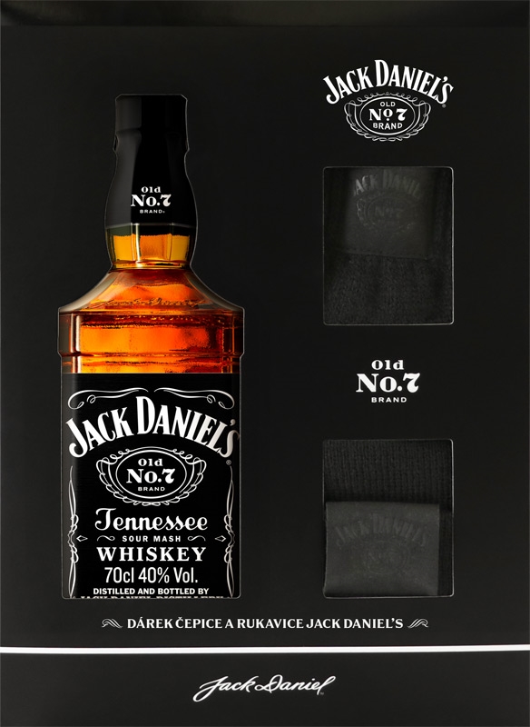 Jack Daniel's Tennessee Whiskey 40% 700ml + čepice a rukavice